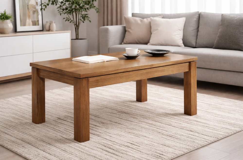 1156-90 Mesa centro color Teka o Cerezo 